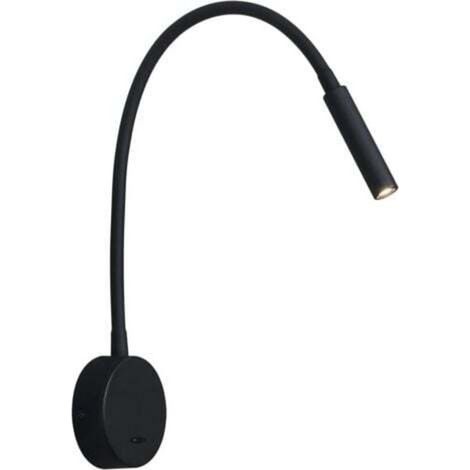 Applique de Lecture Noir, Lampe Col de Cygne Flexible LED 3W 3000K Fixation Liseuse Murale 240V avec interrupteur pour Chambres Salon Intérieur Salon (1/4)