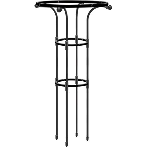 Kletterpflanzenstütze – ManoMano – Schirmform mit einem Bügel – Schwarz, 95 cm hoch, 28 cm Durchmesser (1/5)