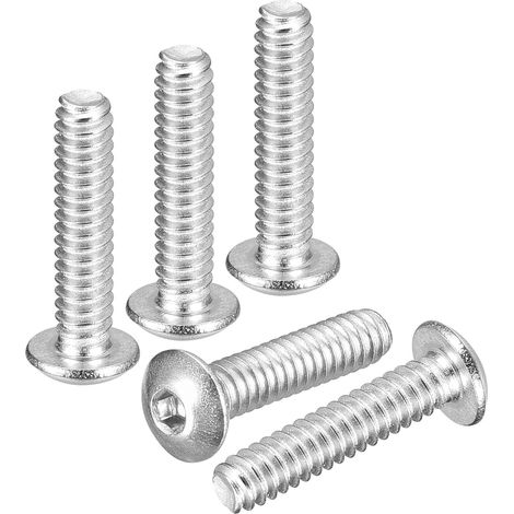 100Pièces 4-40x1/2" Vis À Tête Rond Bombée Acier Inoxydable 304 Blanc (1/5)