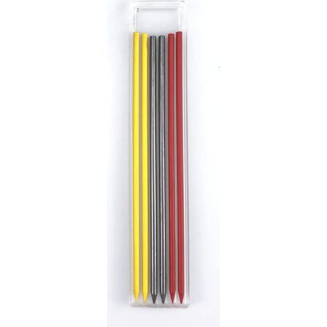 Lot de 12 mines de crayon de 2,8 mm pour le travail du bois, mines de rechange étanches, mines solides, avec trous profonds (deux boîtes) (1/5)