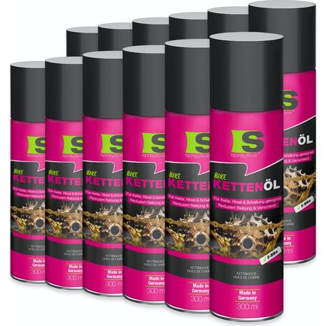 Spraytive 12x 300ml Kettenöl-Spray - für Fahrrad & E-Bike - Fahrradkettenöl - reduziert Reibung & Verschleiß - schützt Kette, Ritzel & Schaltung (1/5)