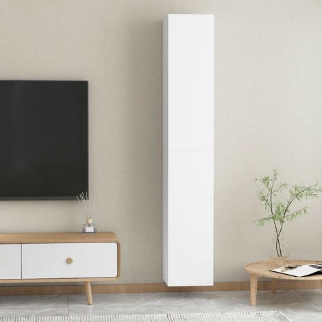 TV-Schränke 2 Stk. Weiß 30,5x30x90 cm Holzwerkstoff (1/5)