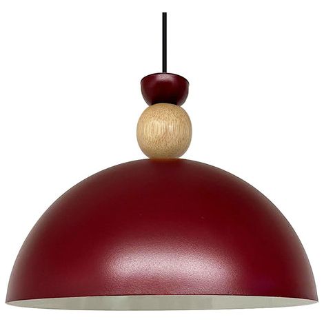Yimpi Industrielle Pendelleuchte aus Handbemaltem Burgund Metall – Vintage-Kronleuchter E27 Ø30 cm für Wohnzimmer, Schlafzimmer oder Esszimmer (1/5)