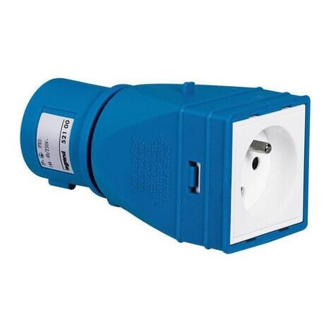 Legrand 052100 - Adaptador industrial / doméstico - 2P+T 16A - entregado montado