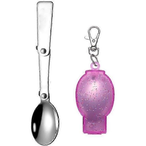 Cuillère pliante intégrée, vaisselle de pique-nique portable à double usage (1/5)