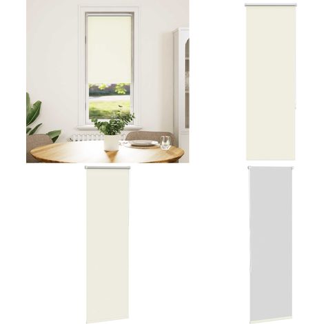vidaXL Store enrouleur occultant blanc cassé 55x130cm largeur du tissu (1/5)