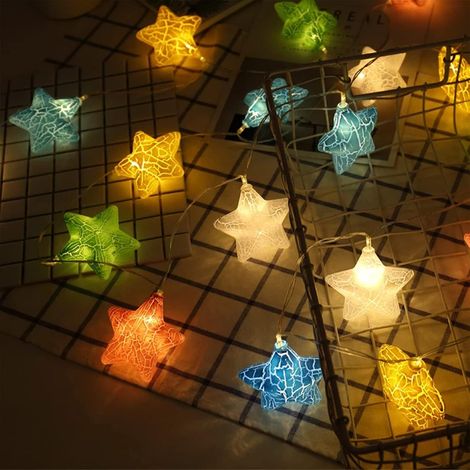 Fairy Lights Stars, 1.5 m 10 LED Warm White Fairy Lights Battery (1/5)