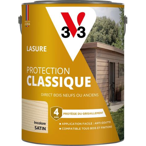 Lasure Protection Classique V33 INCOLORE  Satin - 5L