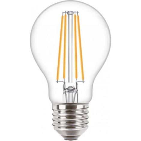 Lampadina LED E27 A60 7W = 60W 806lm 2700K filamento caldo philips (1/5)