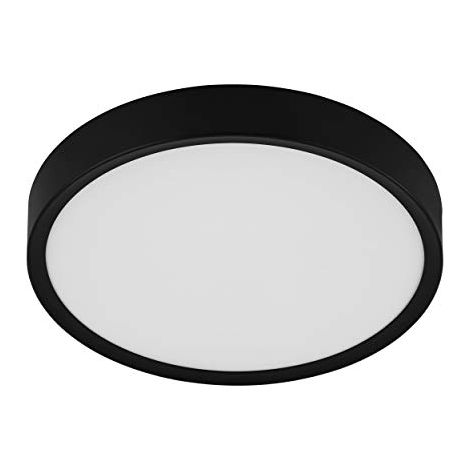 Plafoniera Contemporanea Musurita Policarbonato Nero Luce Led Integrato 14,6W (1/4)