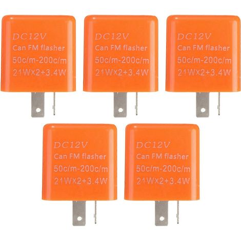 Relais clignotant LED 12 V, 2 broches para moto, 10 broches, regulable en vitesse (1/5)