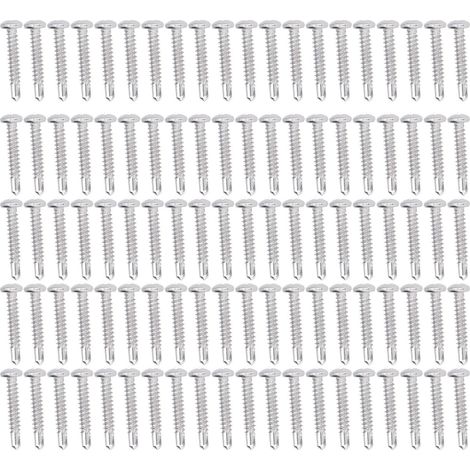 100 Vis autoforeuses Tête Ronde Acier Inoxydable 304 pour Bois M4.2x25 Lot de 100 Pièces (1/5)