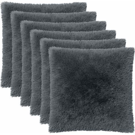 Federa 6 pcs HEERLEN Antracite 80 x 80 cm Fleece PV vidaXL
