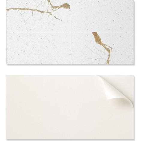 Panel decorativo de vinilo con gr谩ficos para cocina o ba帽o, 120 x 60 cm, dise帽o moderno de m谩rmol.