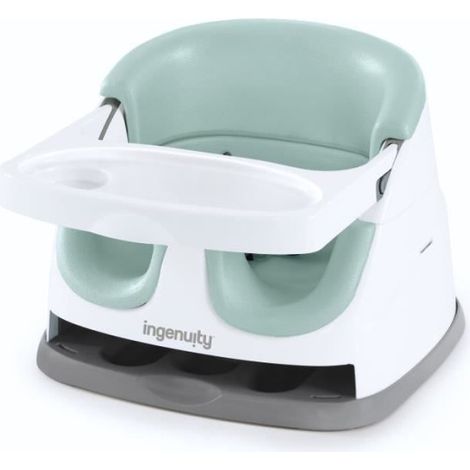 Rehausseur INGENUITY Siege réhausseur 2-en-1 avec plateau a rangement intégré, brume, des 6 mois (1/5)