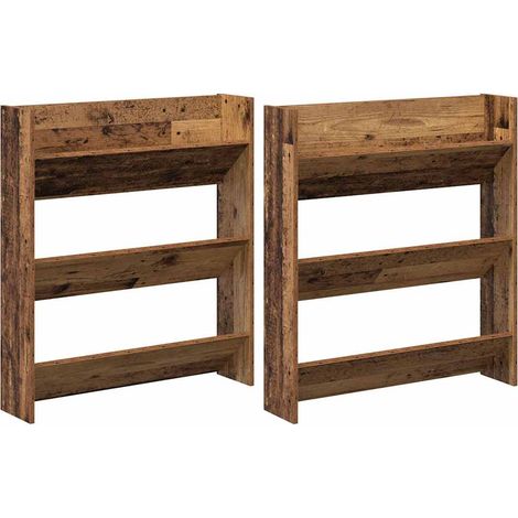 Maison Exclusive - Mobile per scarpe 2 pcs Legno vecchio 84 x 18 x 90 cm