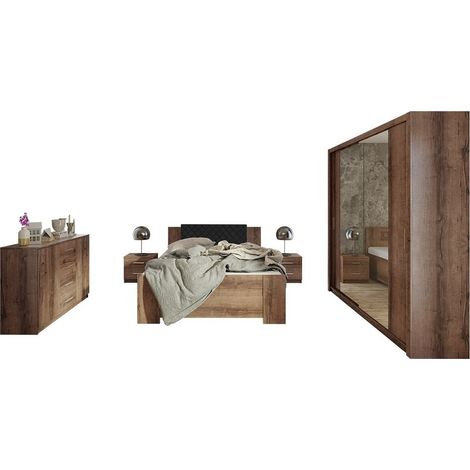 Conjunto de dormitorio Catromi 114, Roble del Monastery + Soft Pik 011 (1/5)