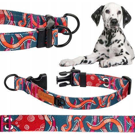 Collier de sécurité à double verrouillage pour chien de taille moyenne TERRIER M 20 mm Ukory SKULL (1/5)