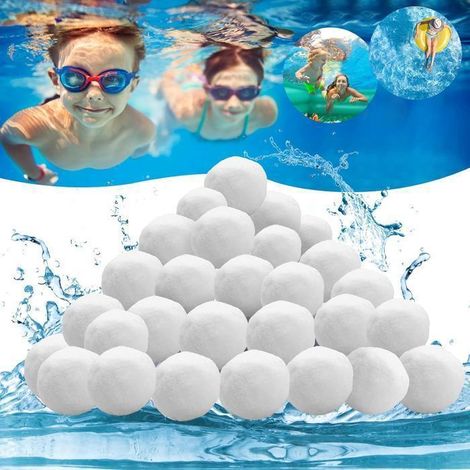 KLVGTIFS PUBalle filtrante piscine - OTBACT - 800g - Remplace 29kg de sable - Polyéthylène recyclable - 50-60 mm (1/5)