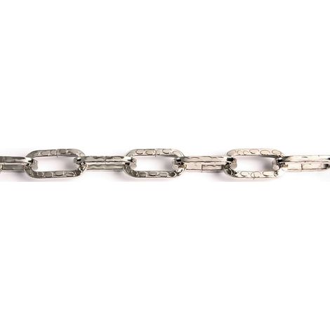 Catena ornamentale pretagliata martellata quadrata - Colore: Ottonato - Lunghezza: 2,5 mt