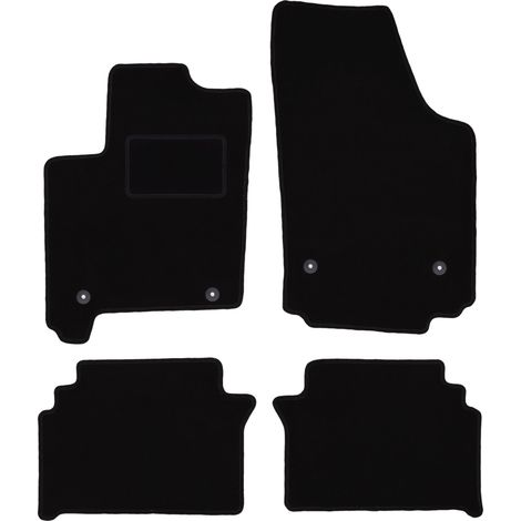 Tapis en velours noir pour : monospace Opel Meriva A (2002-2010)