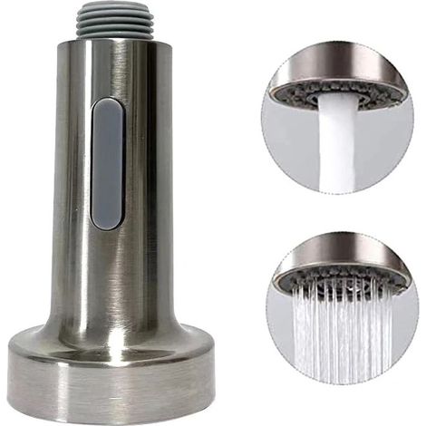 Pulvérisateur Extractible tête de pulvérisation, cuisine salle de bain extractible robinet pulvérisateur douche robinet d'eau accessoire de remplacement tête de pulvérisation, robinet de lavabo（bouton (1/5)