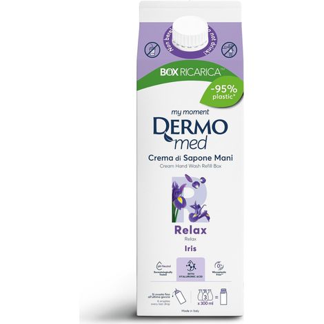 Dermomed Eco-Nachfüllung Flüssige Handseife Relax mit Hyaluronsäure 900ml (1/5)