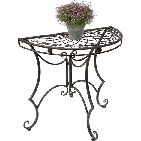 Tisch Halbrund Wandtisch 96000 Beistelltisch Metall 80 cm Gartentisch Halbtisch Halbrundtisch Wandkonsole Konsole Wand (1/5)