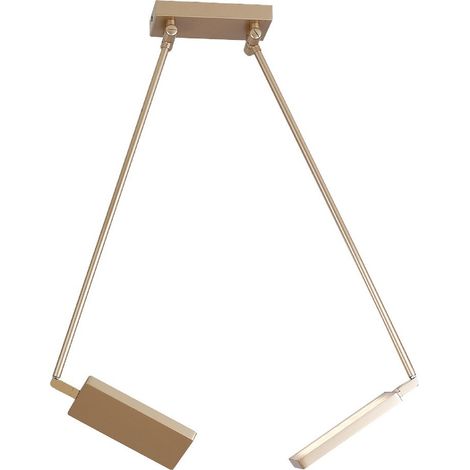 "Plafoniera LED BOOK in alluminio oro con diffusori orientabili 3200K" (1/2)