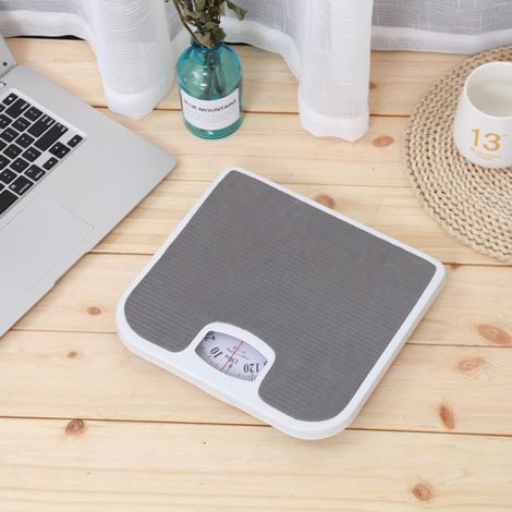 FLITI Mechanical Bathroom Scale with Analog Dial, Non-Slip, 130kg Capacity, Grey/Blue (1/5)