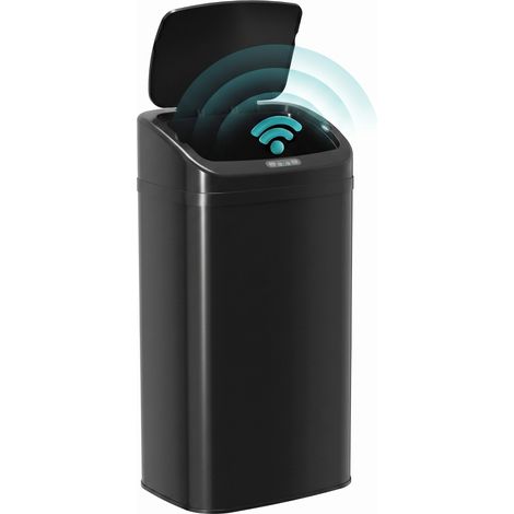 HOMCOM 48L Sensor Bin, Galvanised Steel Kitchen Bin with Automatic Close (1/5)
