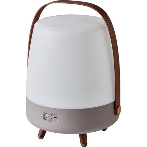 Lautsprecherlampe – tragbar und kabellos – bluetooth-verbindung und high-fidelity-sound, taupefarben - Kooduu - Lite-up Play Earth (1/5)