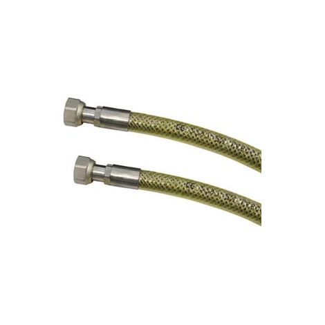 TUBO GAS FLESSIBILE IN ACCIAIO INOX CON GUAINA FF  cm.200