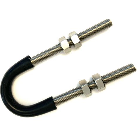 Anti-Chafe U-Bolt M10 x 65mm Thread, 64mm Inside Diam, 116mm Inside Height T316 Stainless Steel (1/2)