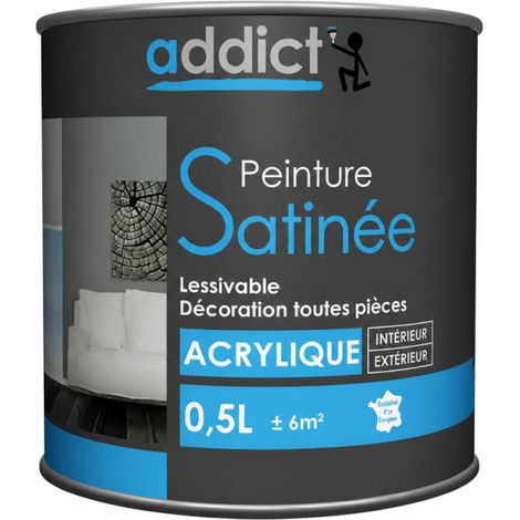 Pittura acrilica multisubstrato per interni, Avorio satinato, 0,5 litri.