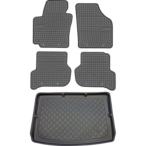 Volkswagen Golf Plus Schrägheck (01.2005–2009) – Set: Gummifußmatten + Kofferraummatte (1/5)
