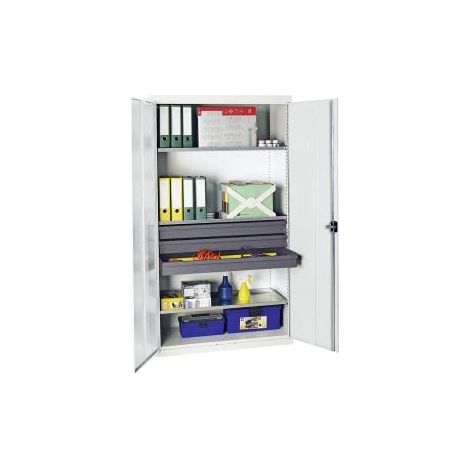 Armadio  portautensili e  materiali Stumpf  serie 3000  grigio chiaro  + 3  cassetti 100  mm +  3 ripiani  estraibili continui  - 3008207