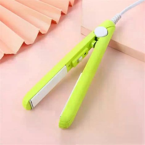 Mini lisseur à cheveux avec pince, petite prise électrique, pour boucler et lisser les cheveux, frange aérienne, outil de lissage portable pour filles (1/4)