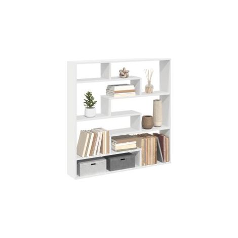 Étagère cube murale 7 compartiments blanc bois d'ingénierie (1/5)