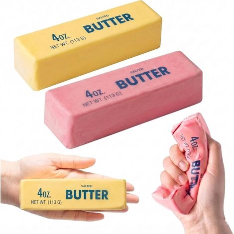 2 piezas de mantequilla blanda, juguetes para aliviar el estrés en barra de mantequilla de rebote lento, juguete sensorial para aliviar el estrés para bolsas de regalo, recompensas y relajación (1/5)
