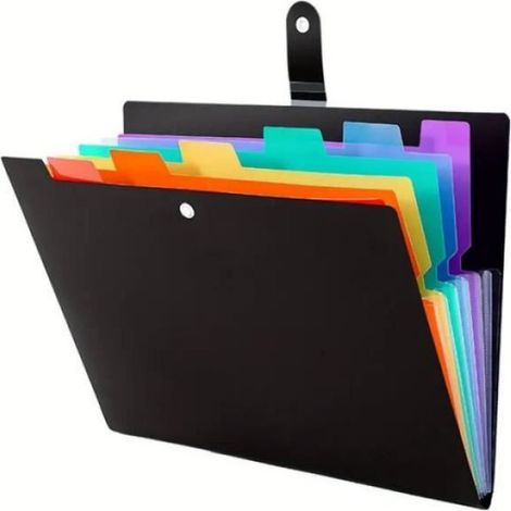 Trieur Document A4 - 7 Compartiments Extensibles - Fermeture Bouton-Pression - Polypropylène Résistant - Capacité 300 Feuilles - 1 Pièce (1/4)