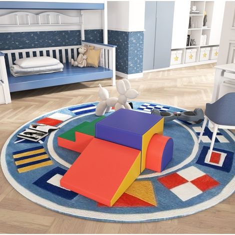 Set de 4 blocs en mousse pour grimper et glisser, simili cuir, multicolore, 1-3 ans, OKWISH (1/5)