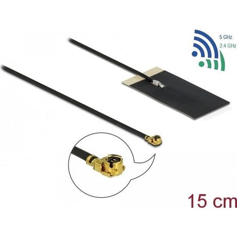 Antenna wlan delock wlan 802.11 ac/ax/a/h/b/g/n mhf 2,7 - 3,0 dBi