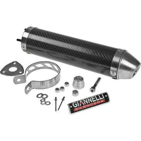 Giannelli Punta de escape/silenciador Strada Carbono, MBK X-Power 50 04-15 / Yamaha TZR 50 04-15 (E)