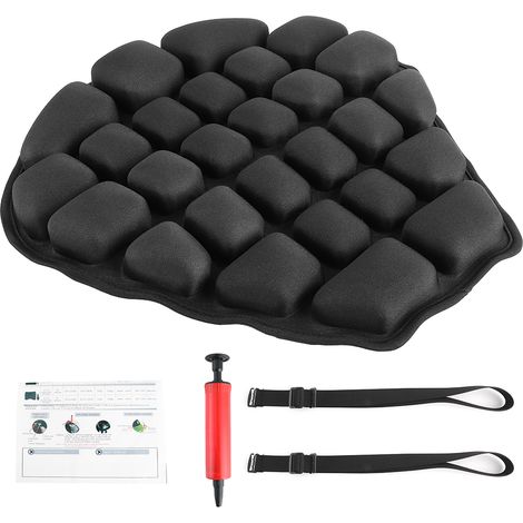 Coussin de siège TPU 3D gonflable, coussin d'air rafraîchissant anti-vibrations, soulagement de pression universel pour moto (1/5)