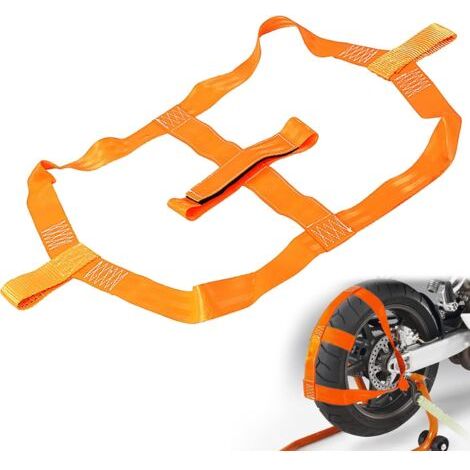 QORVA-Sangles de remorquage pour voiture : sangles d'arrimage de 48 mm, sangle de sécurité orange, sangle d'arrimage pour voiture et moto, sécurité du transport, anneaux d'arrimage PWK, accessoires de