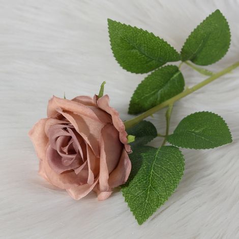 Rose Artificielle - Tige Longue 50 cm - Pour Décoration Intérieure Mariage Fête Bureau - 1 Pièce (1/4)
