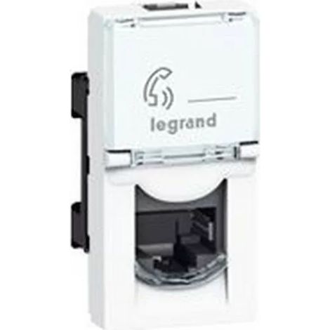 Legrand 076562 - RJ45 Prog Mosaik-Buchse - Cat. 6 – FTP – 1 Mod – weiß – LCS≤
