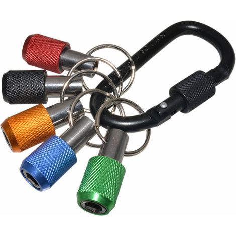 Porte-embout porte-clés avec rallonge pour perceuse à percussion à tige hexagonale 1/4" à dégagement rapide, adaptateur de vis portable en acier au carbone-AquaForge