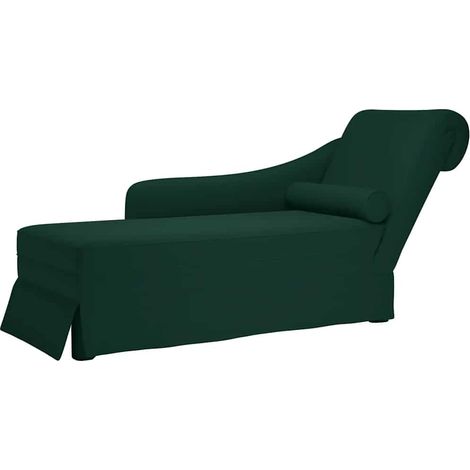 Chaise longue respaldo reposabrazos derecho terciopelo
